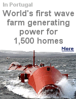 Portugal's Agucadoura, the world's first wave farm, is now operational, and consists of three wave energy converters generating over 2 million watts. 